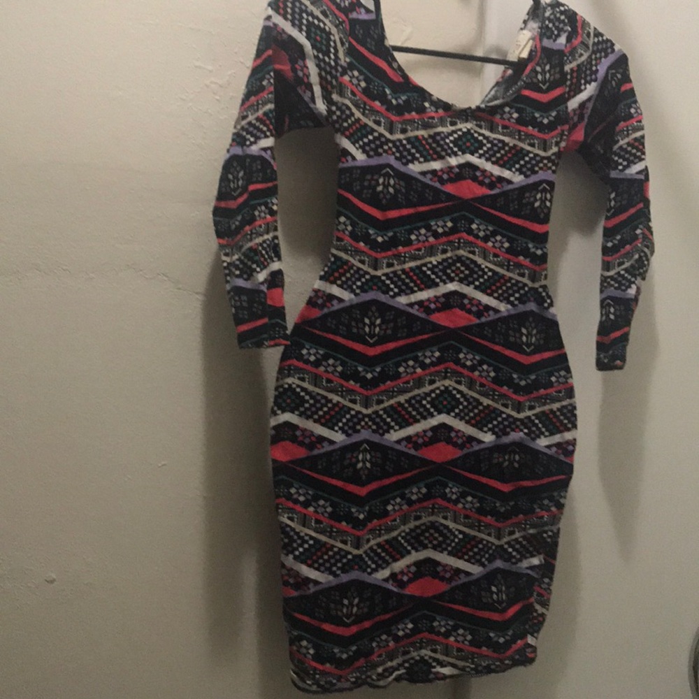 Bodycon tribal print dress